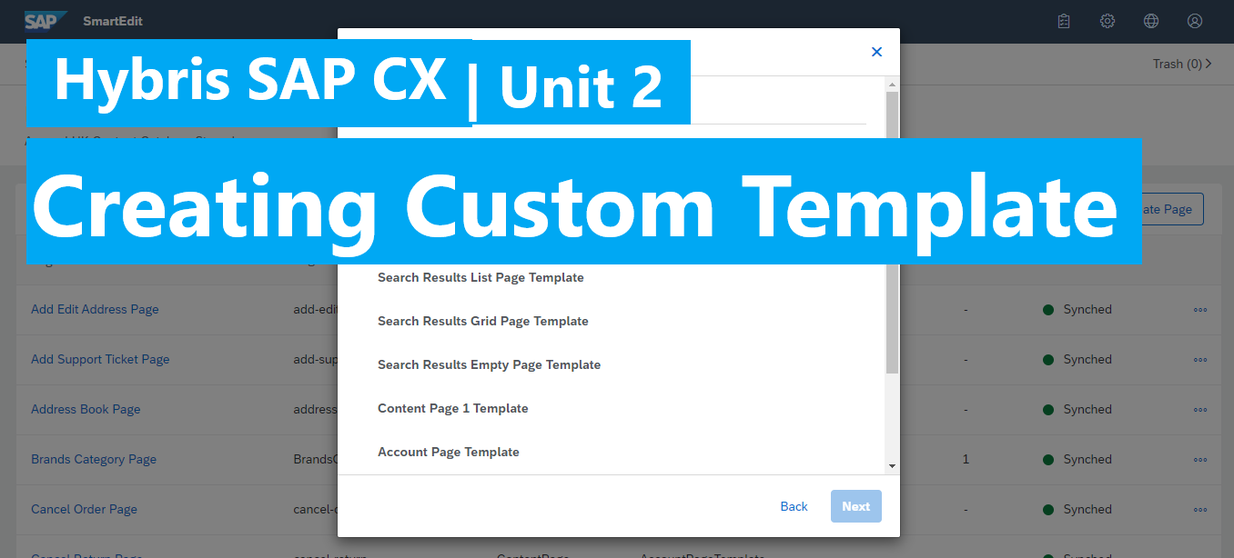 Hybris create custom template