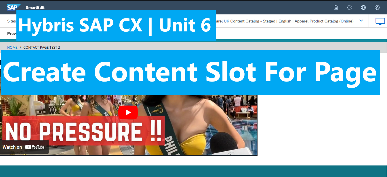 hybris content slot for page