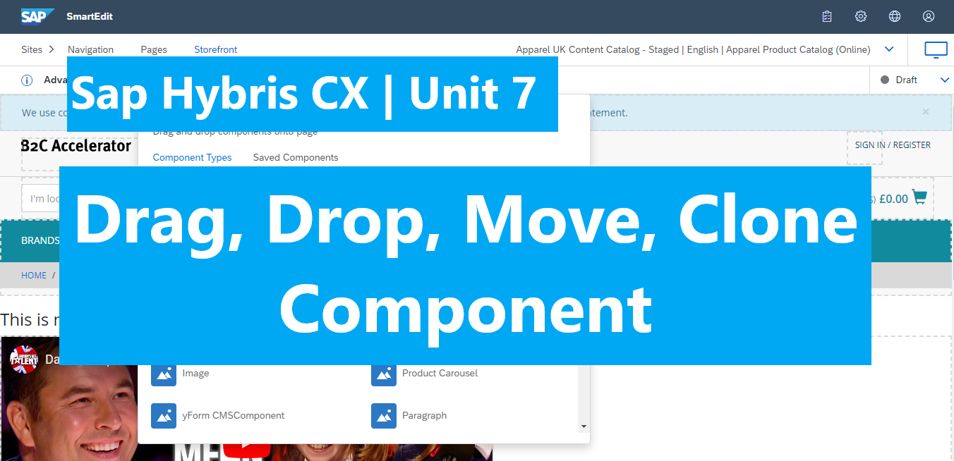 Hybris drag drop component